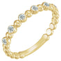 14K Yellow 1/8 CTW Natural Diamond Stackable Ring