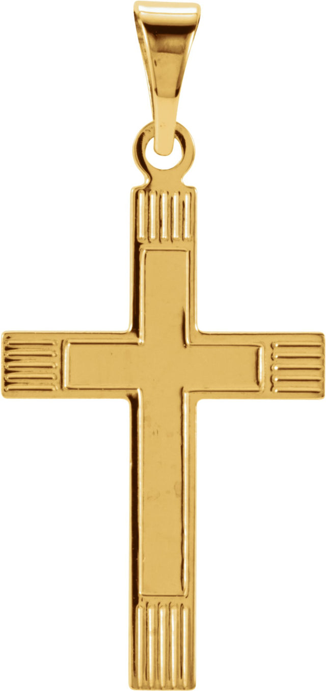 14K Yellow 18X12 mm Cross Pendant