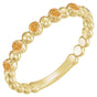 14K Yellow Natural Citrine Stackable Ring