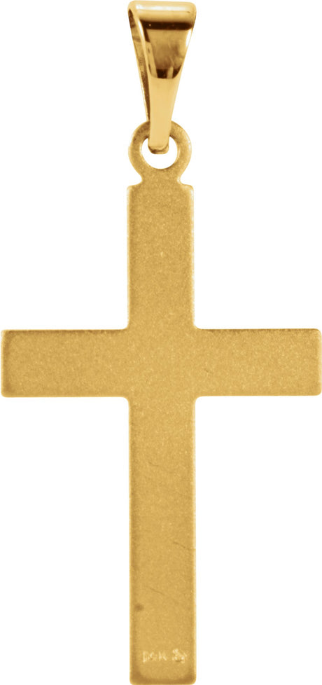 14K Yellow 18x12 mm Cross Pendant