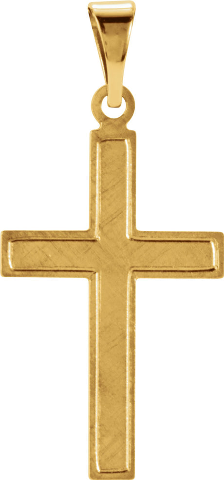 14K Yellow 18x12 mm Cross Pendant