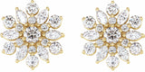 14K Yellow 1 CTW Natural Diamond Earrings