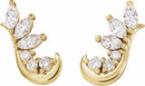 14K Yellow Gold 1/4 CTW Natural Diamond Earring Climbers