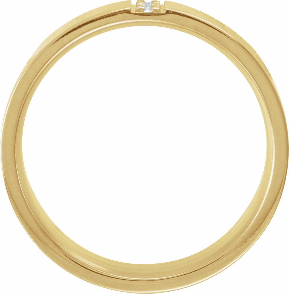 14K Yellow Gold 1/10 CTW Natural Diamond Band Size 10