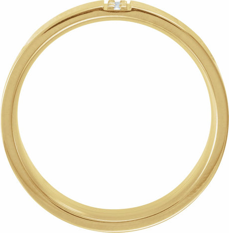 14K Yellow Gold 1/10 CTW Natural Diamond Band Size 10