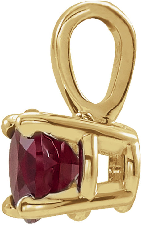 14K Yellow 4 mm Natural Ruby Pendant