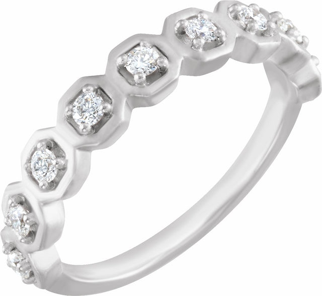 14K White 1/4 CTW Natural Diamond Anniversary Band