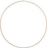 14K Rose Gold 2.25 mm Curb 24" Chain