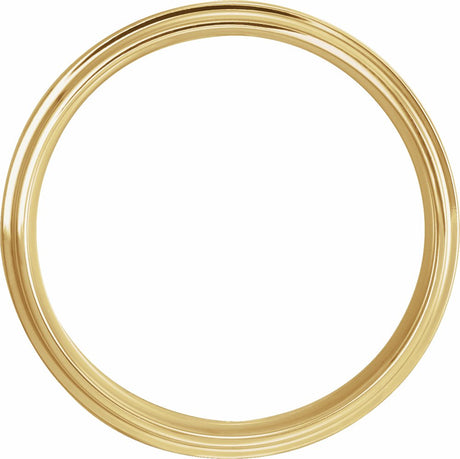 14K Yellow Inlay 5 mm Comfort-Fit Flat Band Size 11