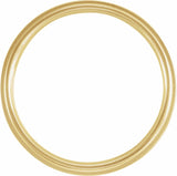 14K Yellow 4 mm Flat Edge Band