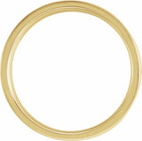 14K Yellow Gold 6 mm Grooved Comfort-Fit Flat Band Size 9