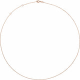 10K Rose Gold 1 mm Adjustable Diamond-Cut Cable 16-18" Chain 