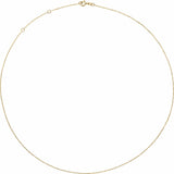 14K Yellow 1 mm Adjustable Diamond-Cut Cable 16-18" Chain