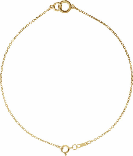 14K Yellow Interlocking Circle Bracelet