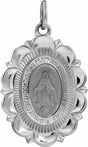 Sterling Silver 22x16 mm Oval Miraculous Medal