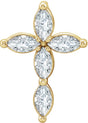 14K Yellow 1/3 CTW Natural Diamond Cross Pendant