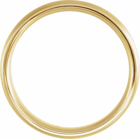 14K Yellow/White/Yellow 6 mm Half Round Band with Satin Finish