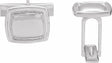 Sterling Silver 14x16 mm Square Cuff Links