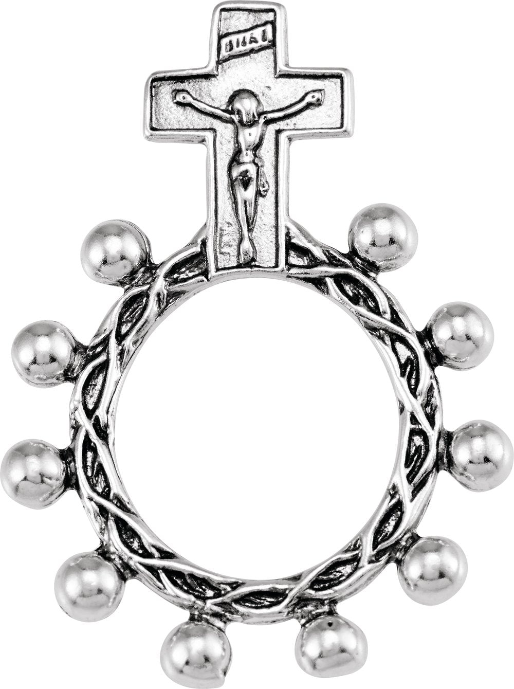 Sterling Silver Rosary Ring