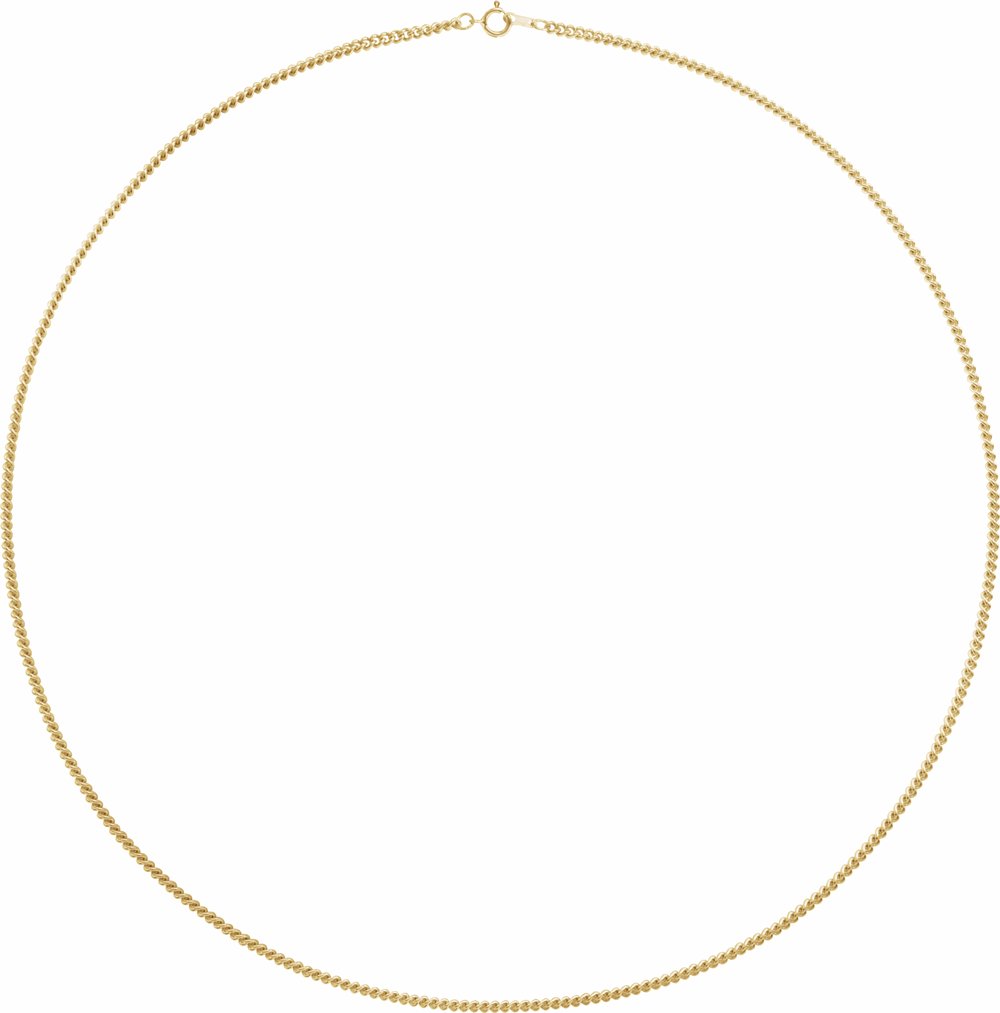 14K Yellow Gold-Filled 2.25 mm Curb 24" Chain