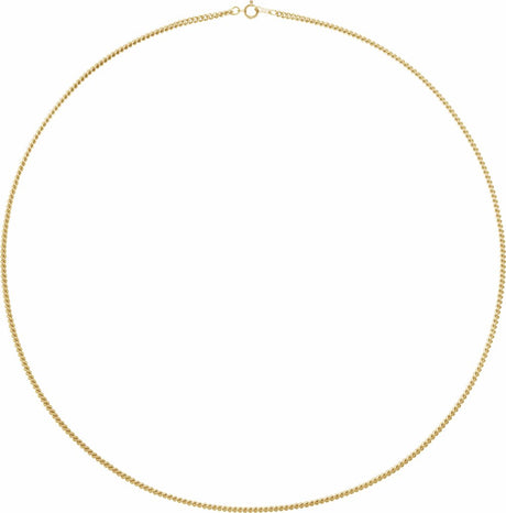 14K Yellow Gold-Filled 2.25 mm Curb 24" Chain