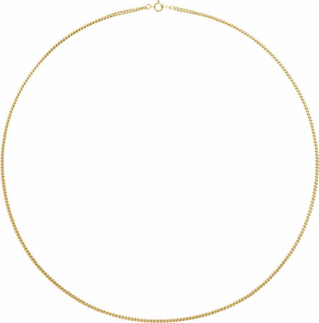 14K Yellow Gold 2.25 mm Curb 24" Chain