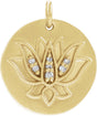 14K Yellow .025 CTW Natural Diamond Lotus Pendant