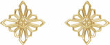 14K Yellow Geometric Earrings