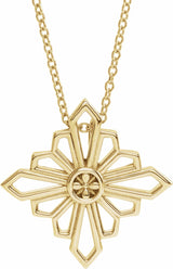 14K Yellow Vintage-Inspired Geometric 16-18" Necklace