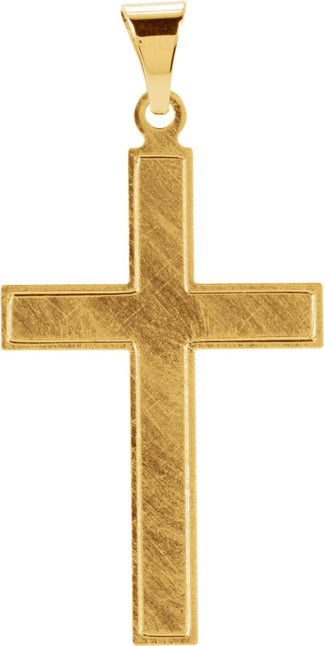 14K Yellow 28x18 mm Cross Pendant