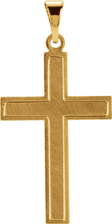 14K Yellow 22x14 mm Cross Pendant