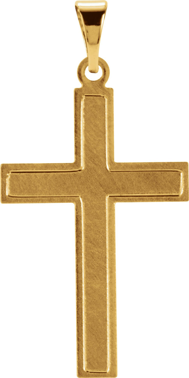 14K Yellow 22x14 mm Cross Pendant