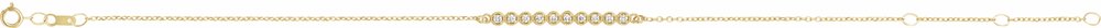 14K Yellow Gold 1/8 CTW Natural Diamond Bar 6 1/2-7 1/2" Bracelet