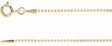 14K Yellow Gold 1 mm Hollow Bead 16" Chain