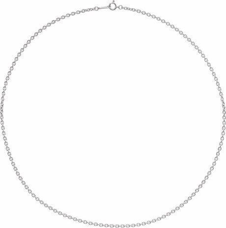 10K White 2.2 mm Cable 20" Chain
