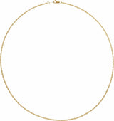 10K Yellow Gold 1.75 mm Rope 16" Chain