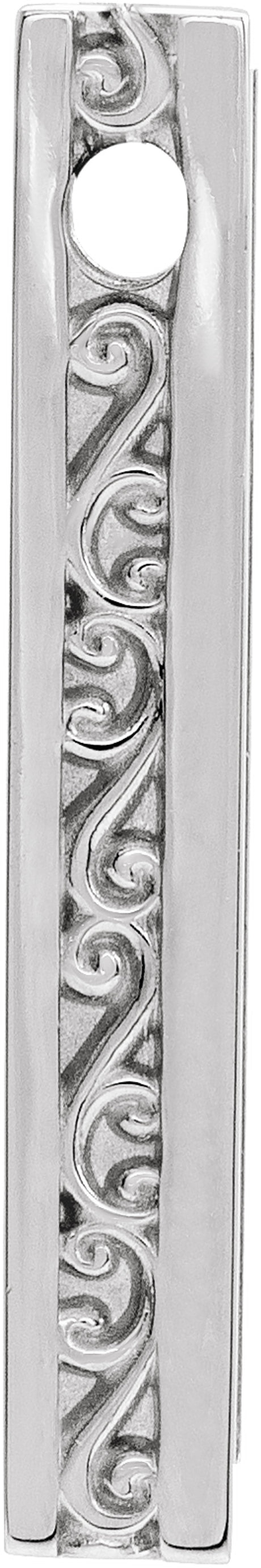 Sterling Silver Engravable Sculptural Bar Pendant