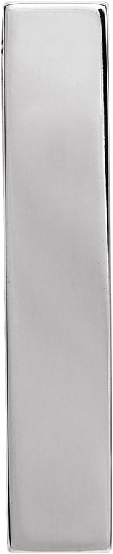 Sterling Silver Engravable Sculptural Bar Pendant