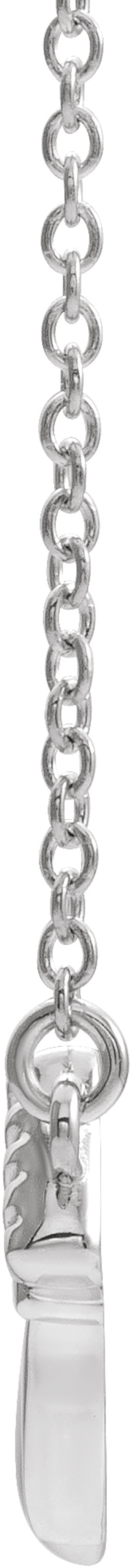 14K White Gold Claddagh 18" Necklace