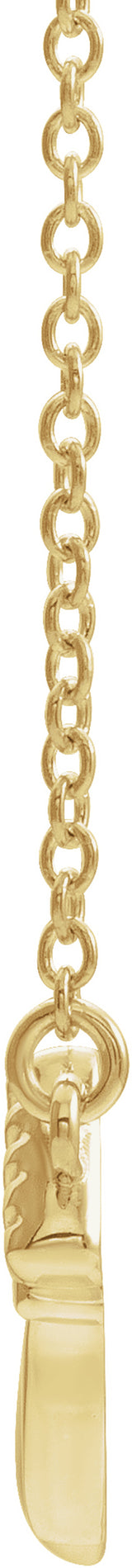 14K Yellow Gold Claddagh 16" Necklace