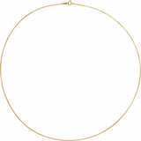 18K Yellow Gold 1 mm Box 18" Chain 