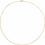 18K Yellow 1 mm Box 16" Chain