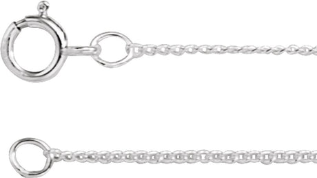 Sterling Silver 1 mm Curb 24" Chain