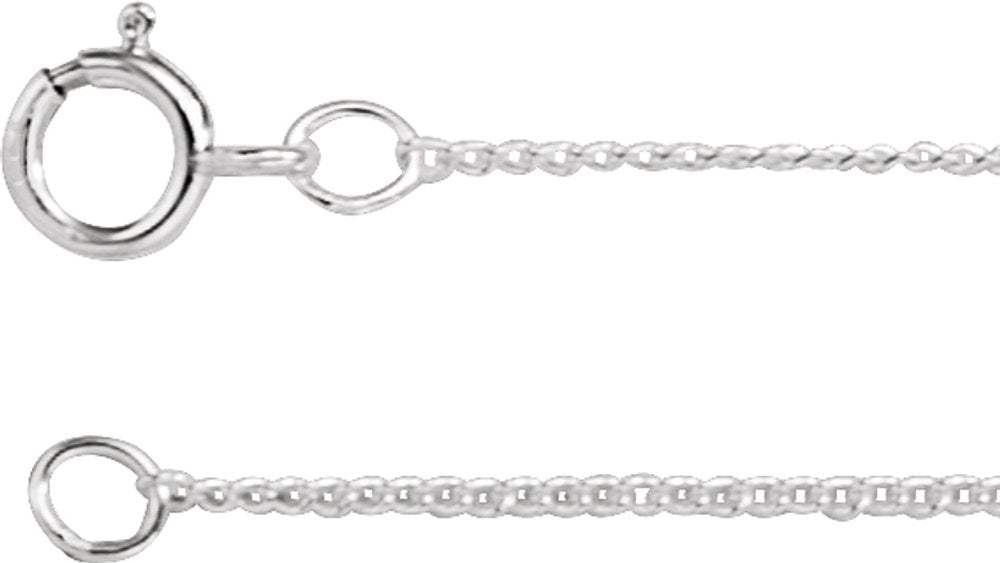 Sterling Silver 1 mm Curb 16" Chain