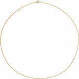 18K Yellow Gold 1.7 mm Cable 20" Chain