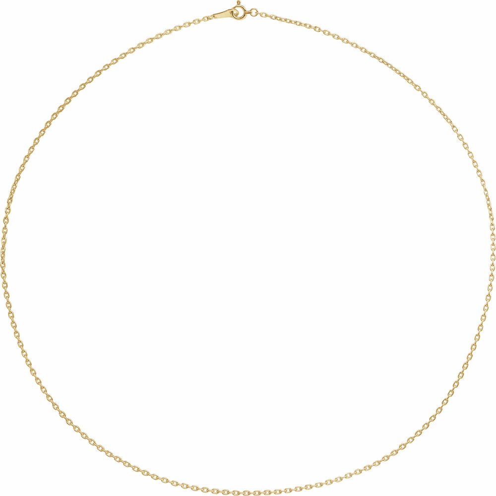 18K Yellow Gold 1.7 mm Cable 16" Chain