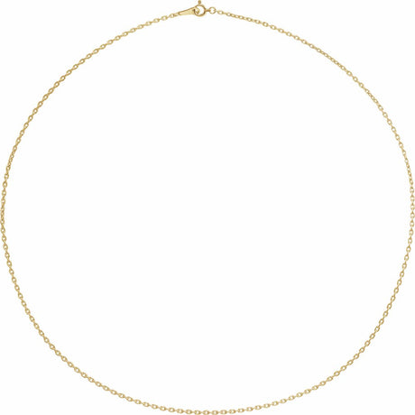 10K Yellow Gold 1.7 mm Cable 18" Chain
