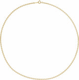 10K Yellow Gold 2.2 mm Cable 20" Chain