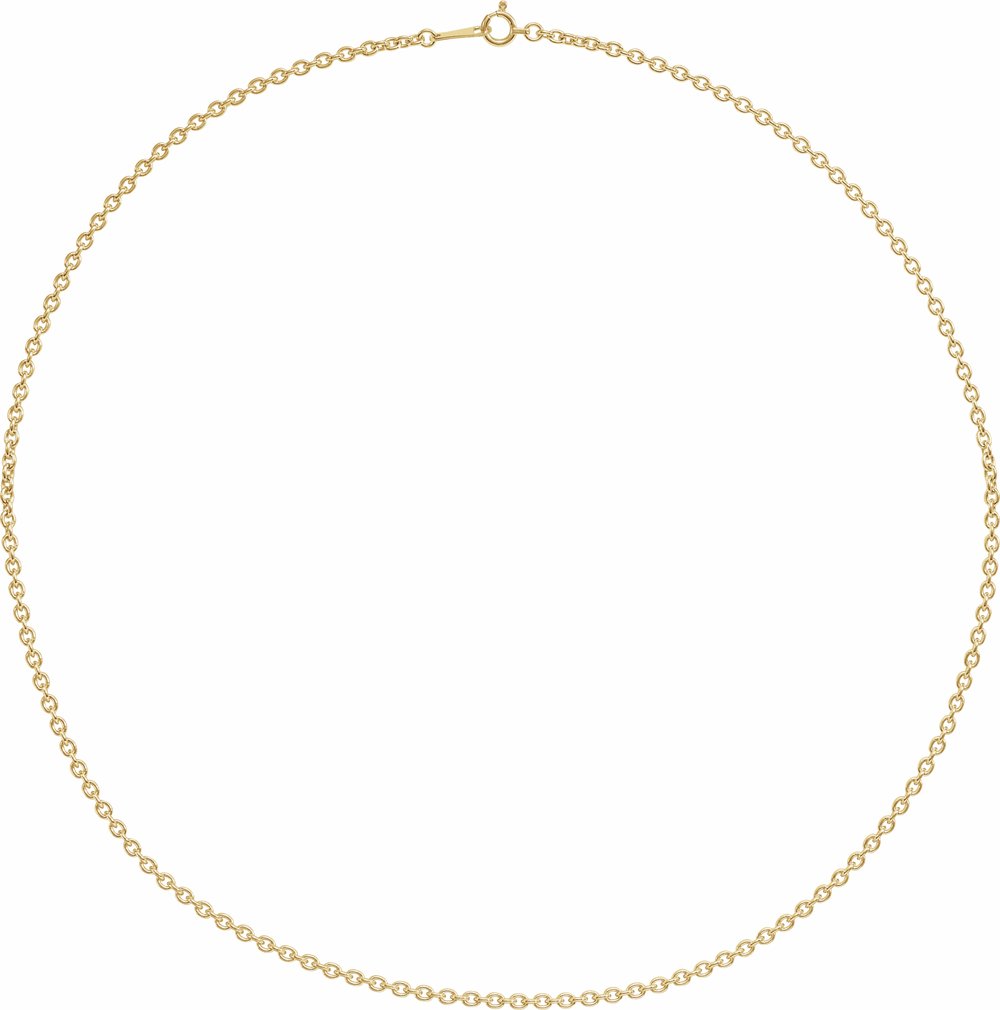 10K Yellow 2.2 mm Cable 24" Chain