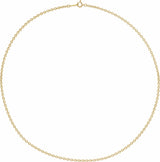 10K Yellow 2.2 mm Cable 24" Chain